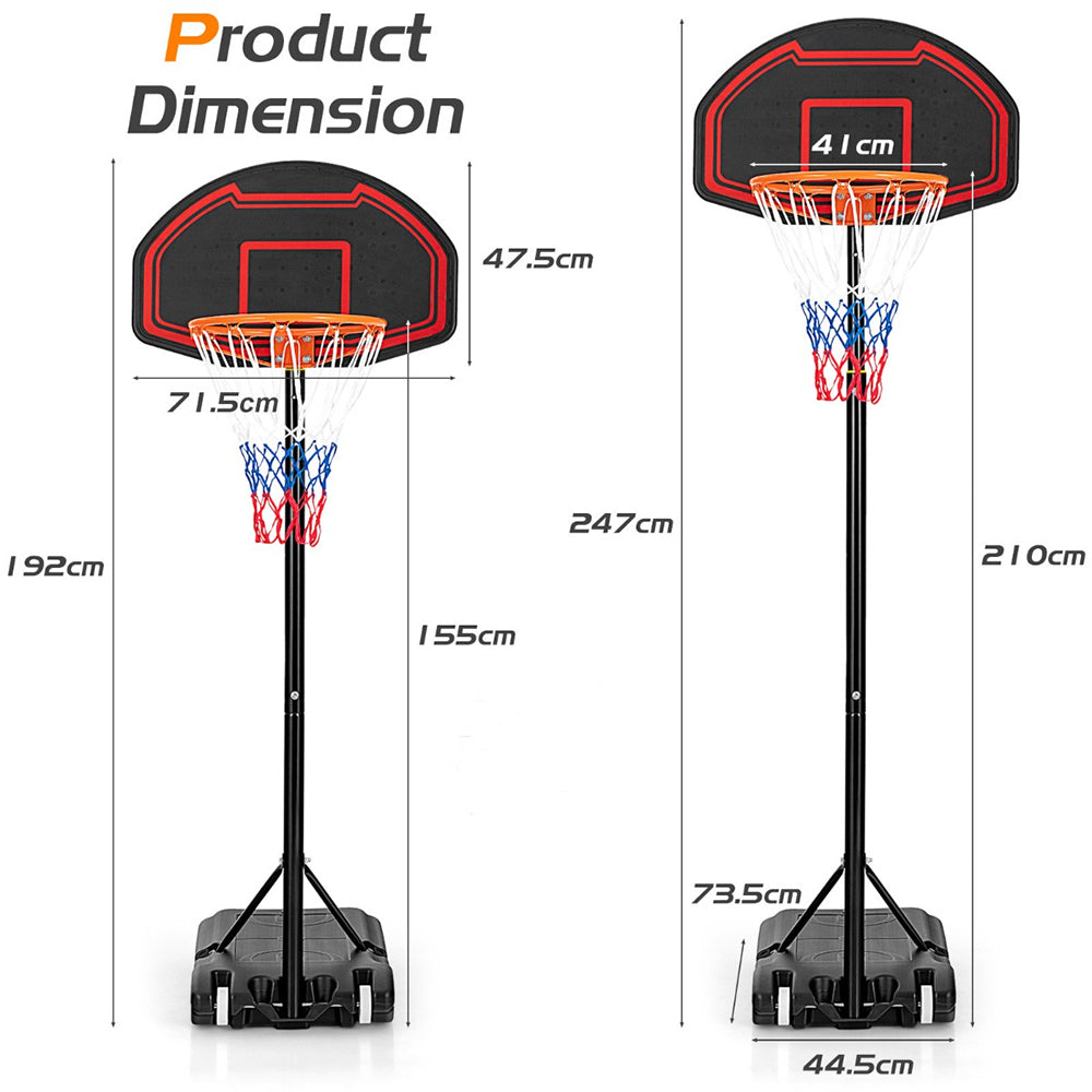 Kids Basketball Hoop 5-Level Heights for Indoor & Outdoor