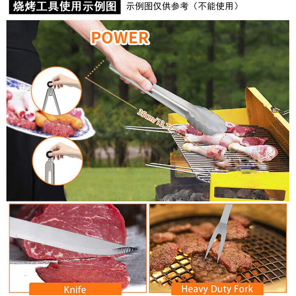 25pc Stainless Steel BBQ Tool Set