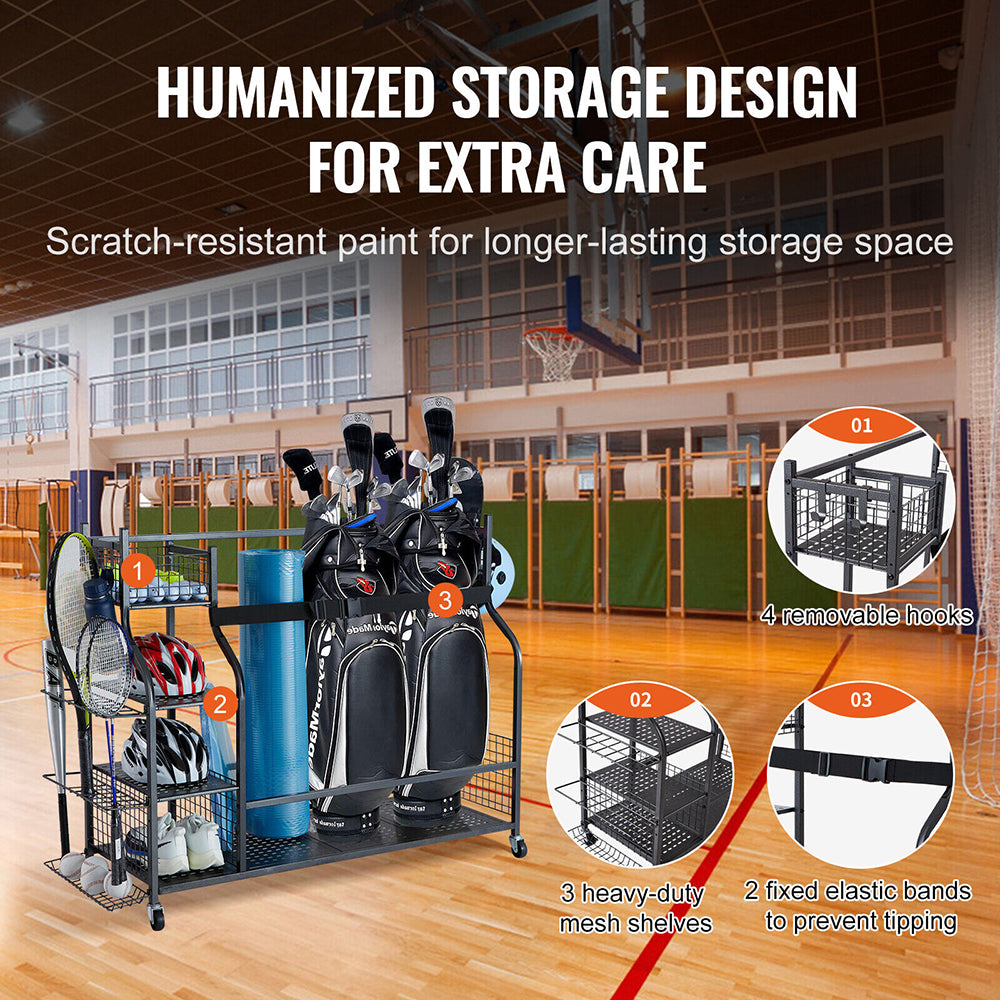 Multifunctional Sports Equipment Garage Organizer