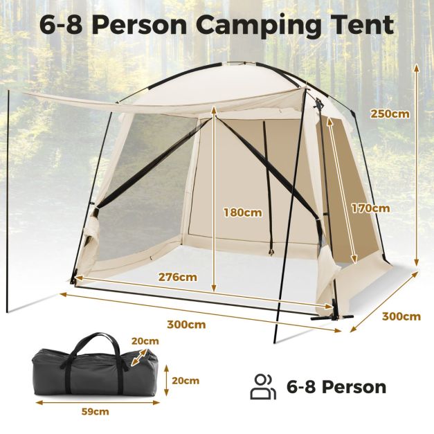 CountryLiving Portable Screen Dome Tent w/4-Side Mesh Walls