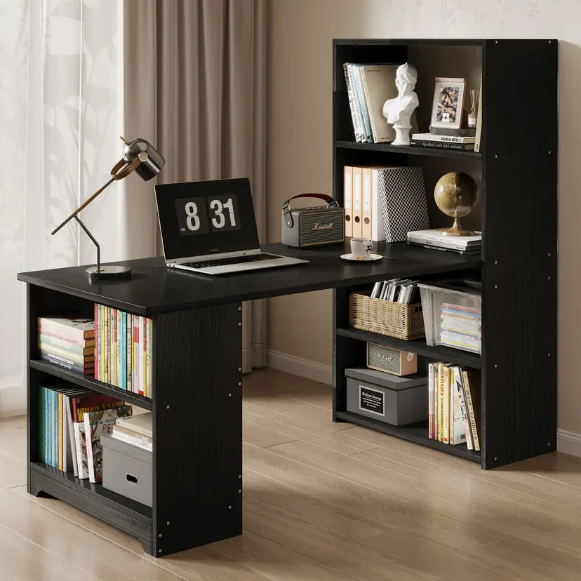 Revel Workstation/Computer Desk with 6 Storage Shelves