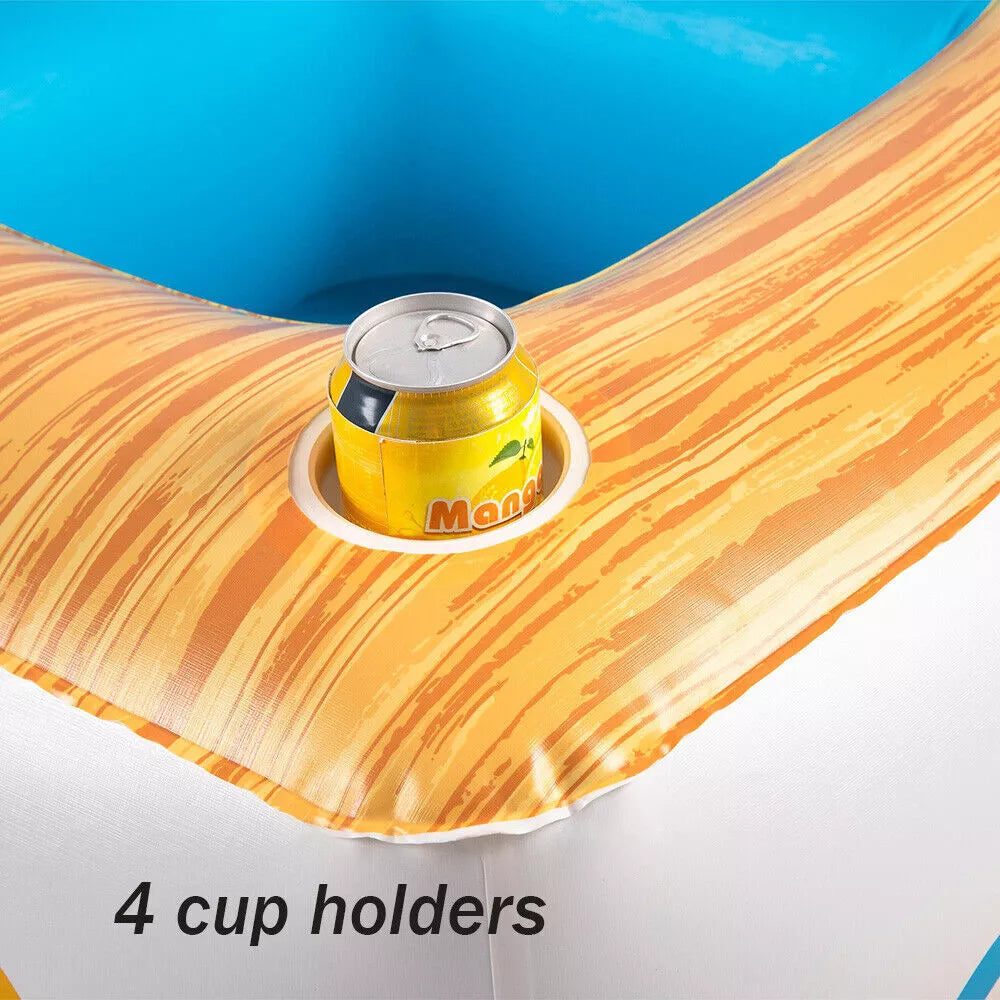 Funzy Inflatatable Float Island/Bar Cooler Lounge. 246cm