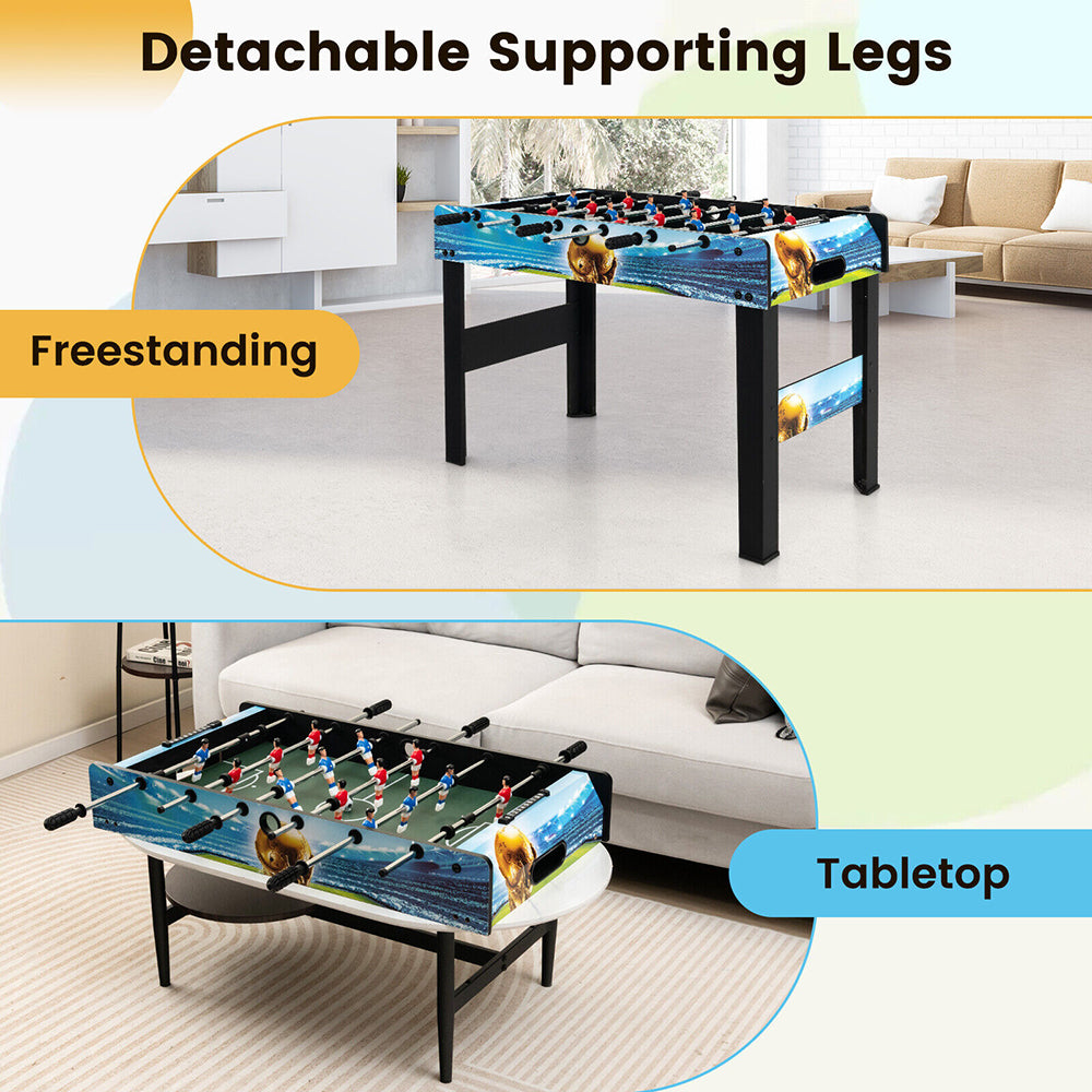 2 in 1 Foosball Table w/ Removable Legs