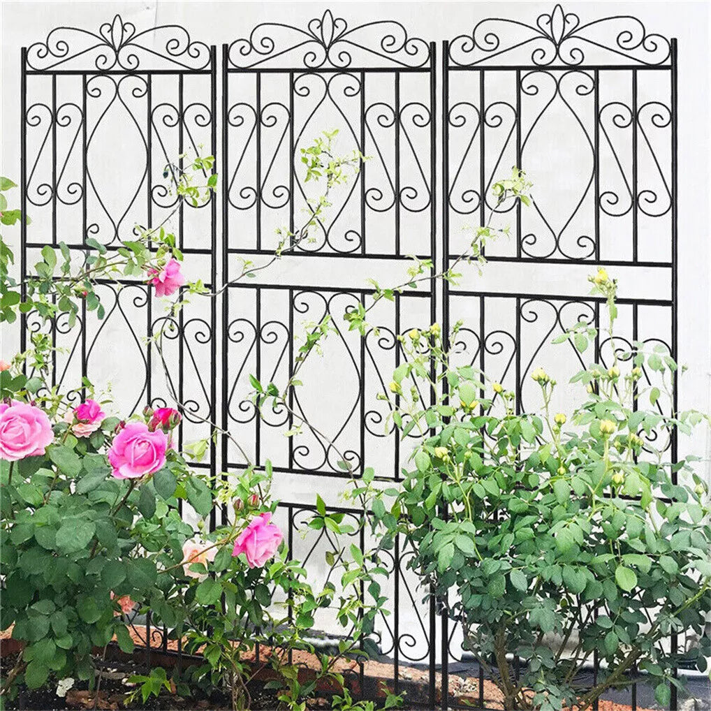 Metal Garden Trellis/Fence. Set of 2. 3 Designs