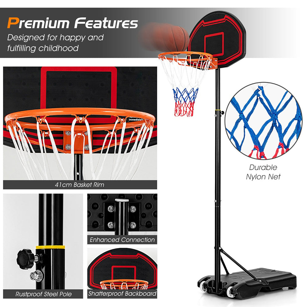 Kids Basketball Hoop 5-Level Heights for Indoor & Outdoor