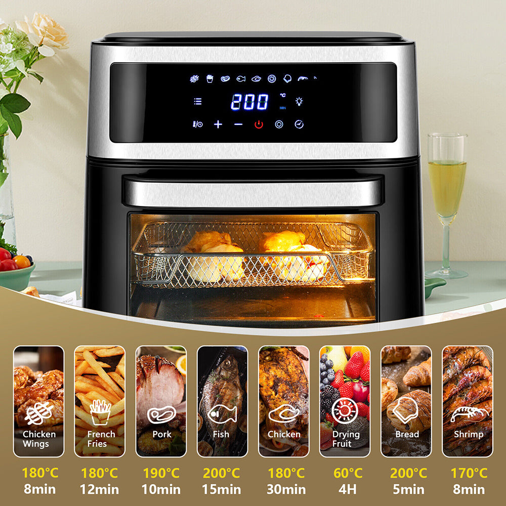 Kitchen Chef 13L Air Fryer-Food Dehydrator-Baking Oven-Grill