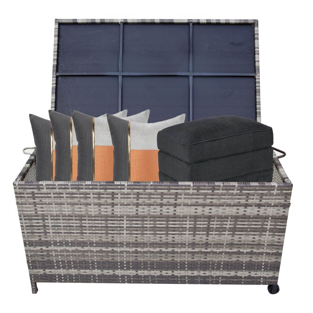 Outdoor PE Wicker Storage Box 320L- Grey