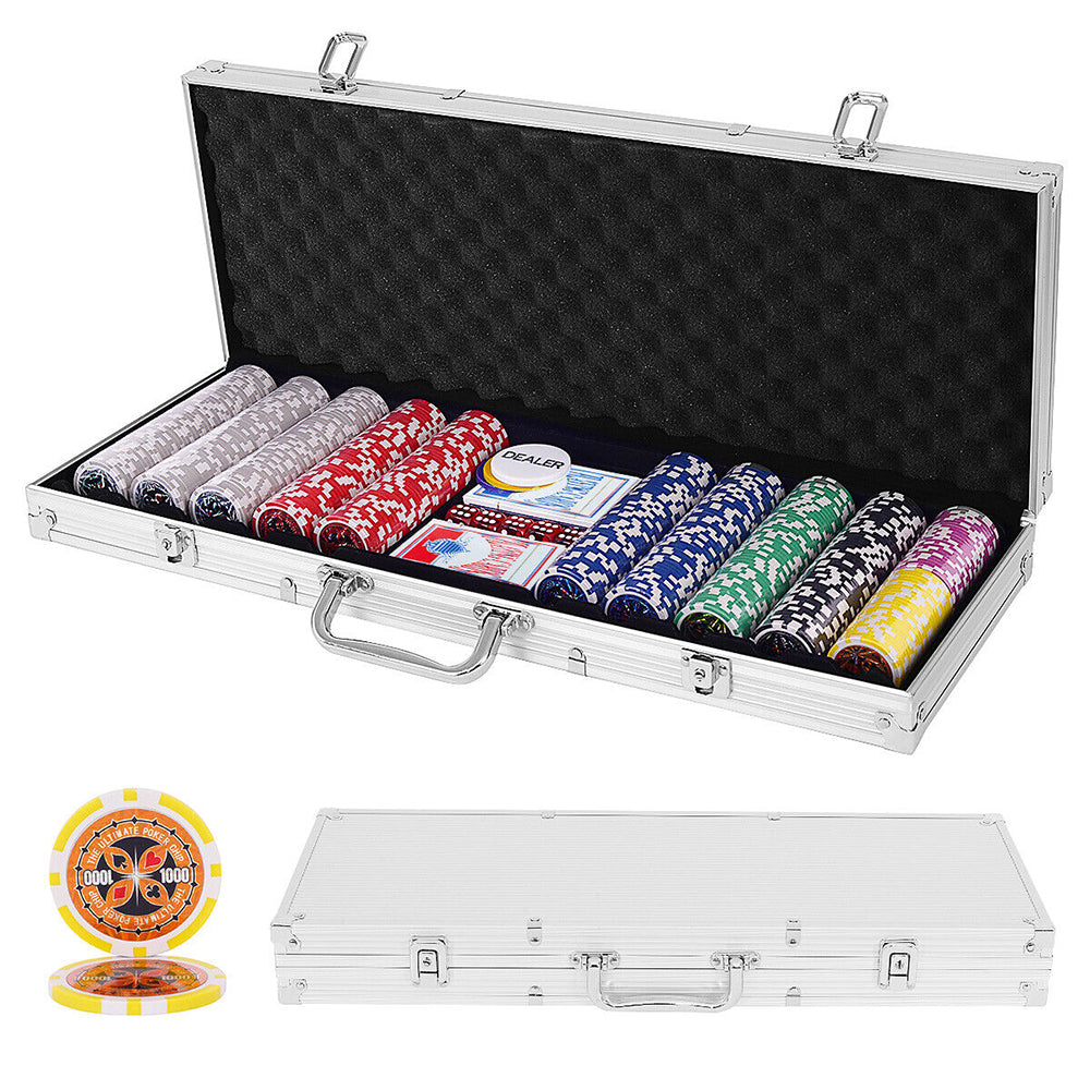 Casino Poker Chip Set - 500 Chips w/ Case