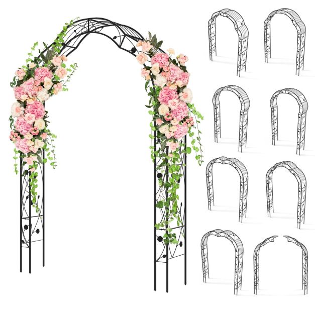 Rousillon 2.5M Garden Arch/Arbour and Trellis