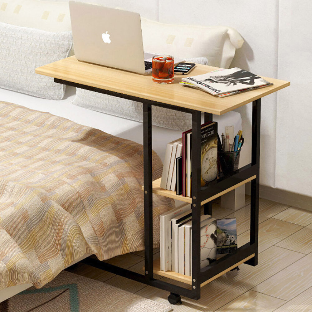 Regenta Side Table/Laptop Desk w/Shelves & Wheels - 2 Sizes