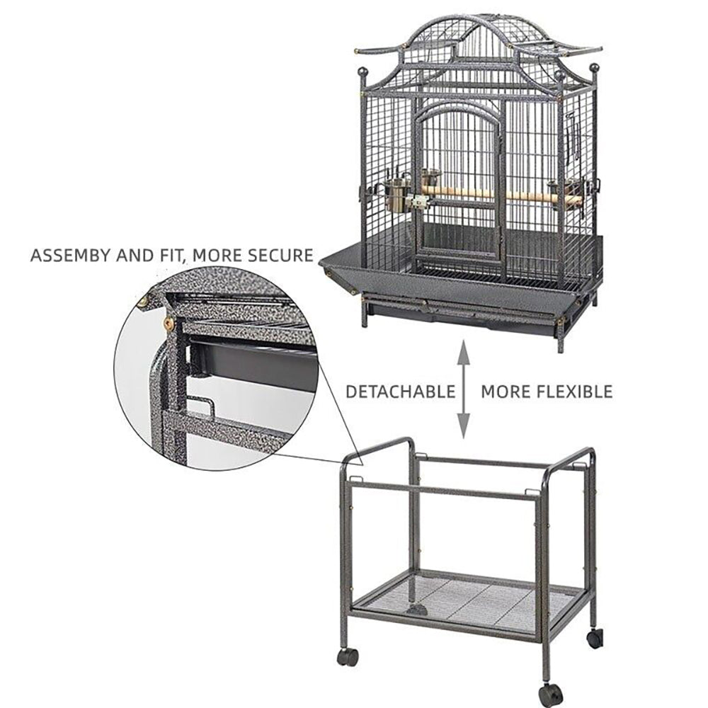 Whimsical 2-In-1 Bird Cage & Stand w/Open Roof - 153cm