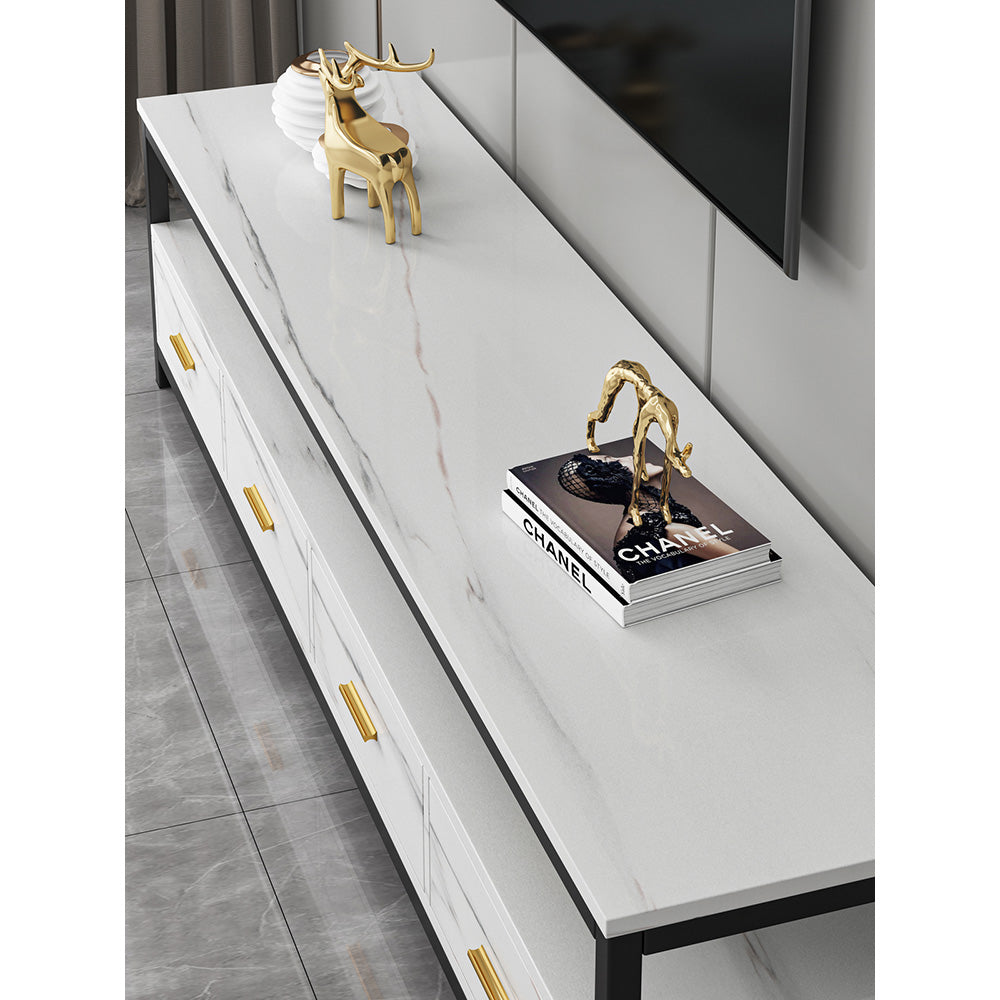 Luciano 2pc Luxury "Marble Look" Coffee Table & TV Cabinet