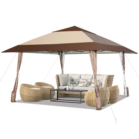 Maverick Pop-Up Gazebo w/Wheels, Leg Skirts & Portable Bag - Height Adjustable