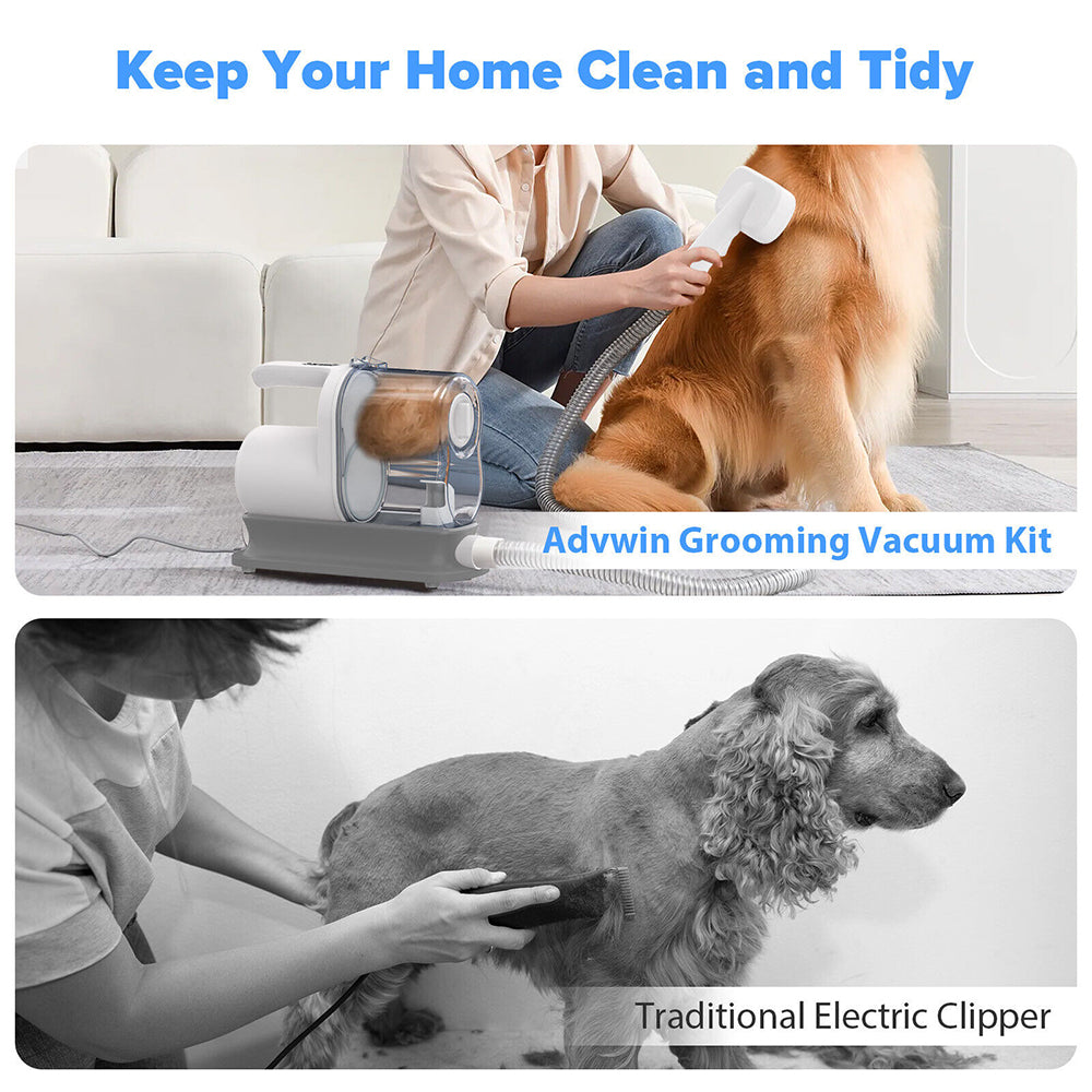 DIY Pet Grooming Kit - Hair Remover, Dryer, Clipper,  Brush Cleaning