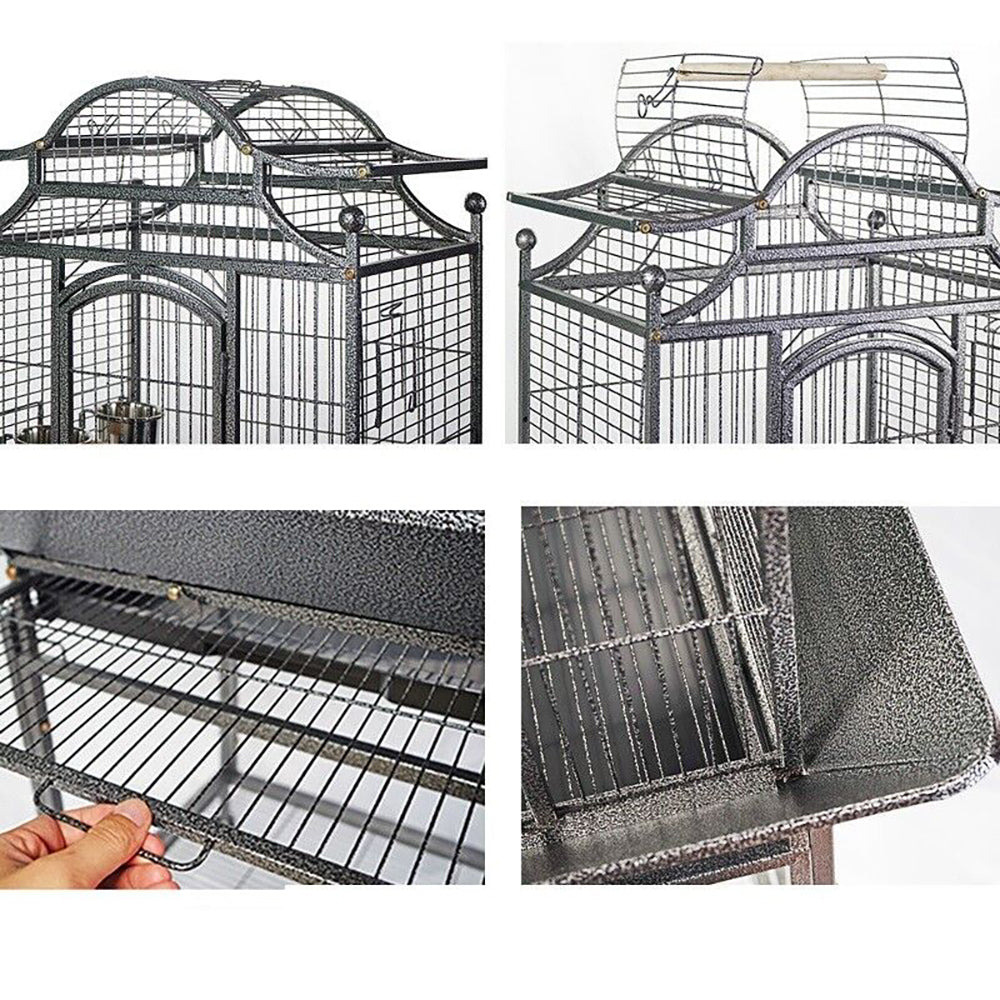 Whimsical 2-In-1 Bird Cage & Stand w/Open Roof - 153cm