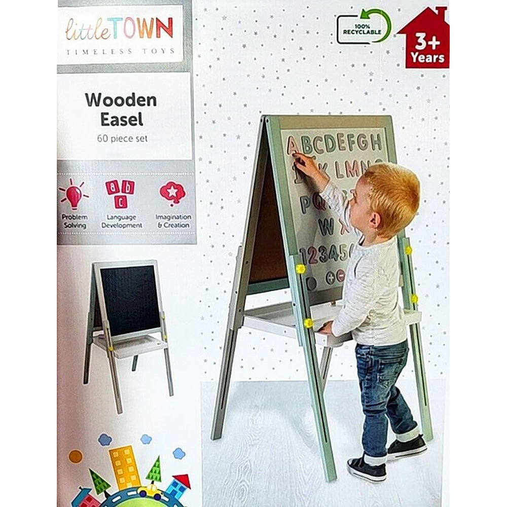 3-In-1 Double Side Art Easel/Blackboard/Magnetic Whiteboard