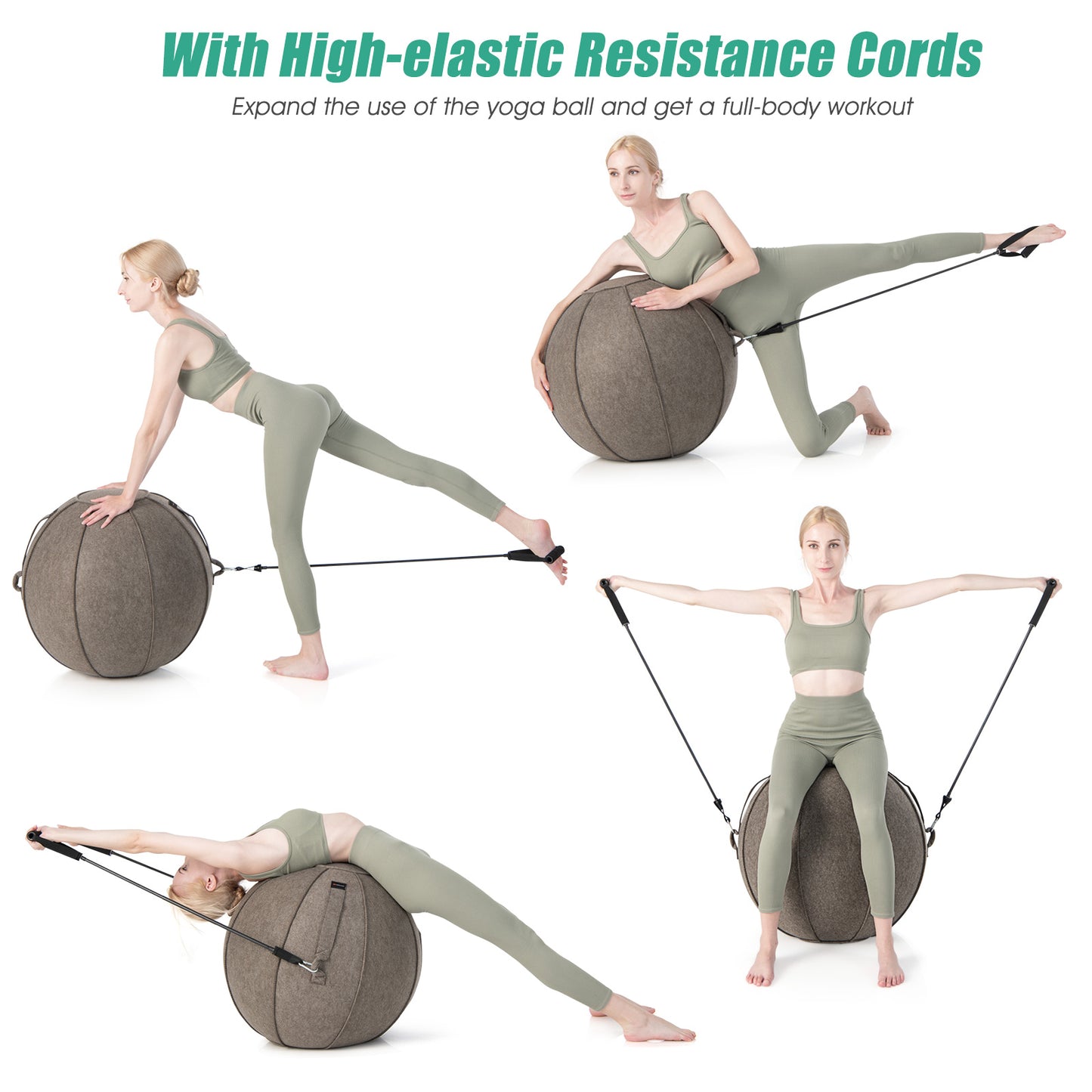 Yogini Yoga/Exercise Ball w/ Air Pump