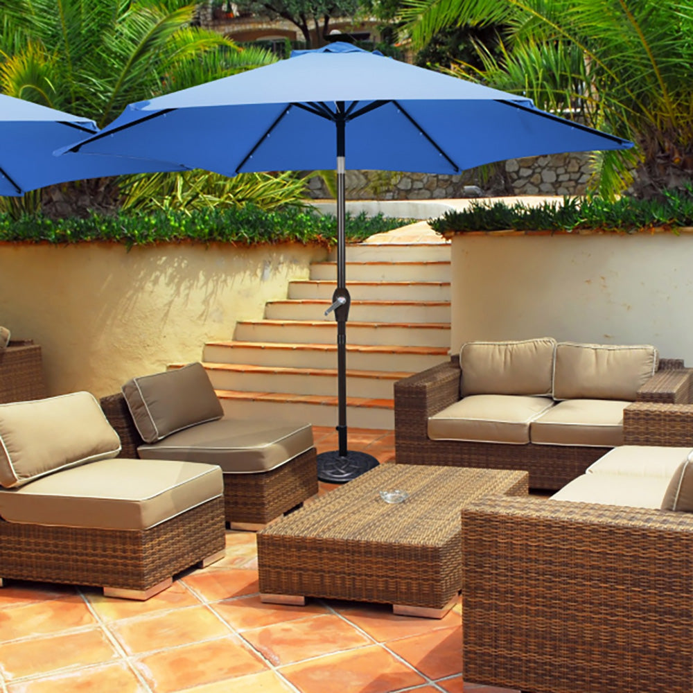 Starry 2.7m Solar Powered LED Patio Umbrella w/Tilt & Crank