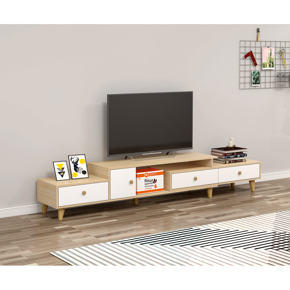 Doric 2pc Set - Wooden Coffee Table & TV Cabinet