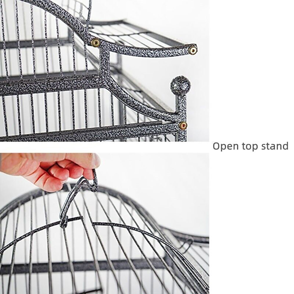 Whimsical 2-In-1 Bird Cage & Stand w/Open Roof - 153cm