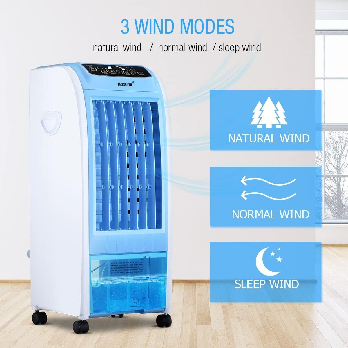 Chill 7L Portable Evaporative Air Cooler/Ice Crystal Fan & Humidifier