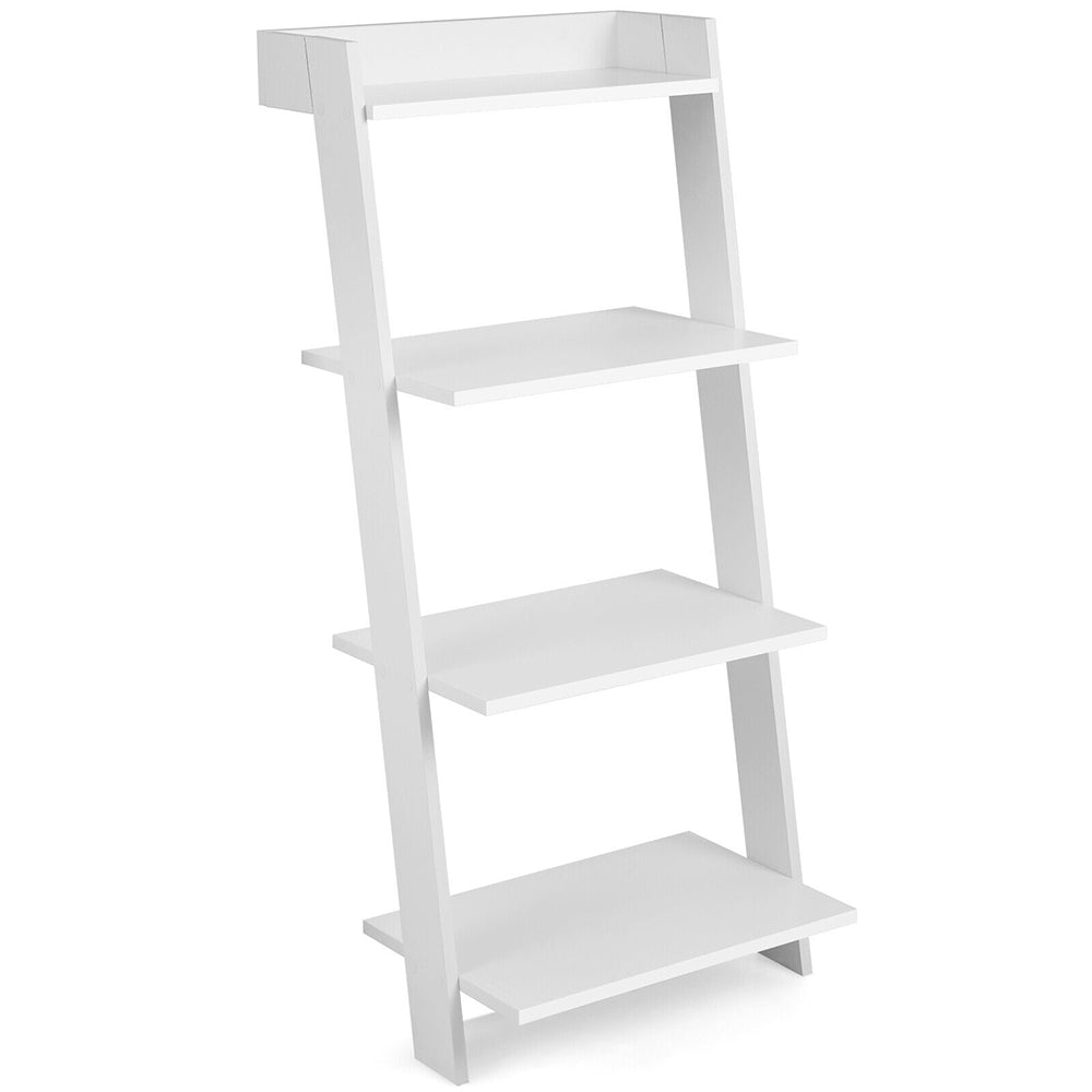 Zelda 4-Tier Ladder Shelf-Leaning Bookshelf/Storage Display Shelf