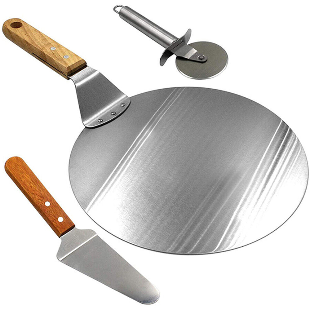 Pizza Oven Set - Peel, Spatula, Cuting Wheel