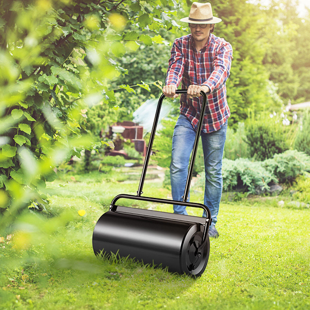 Lawn/Yard Roller - Sand/Water Filled Steel Sod Roller Push