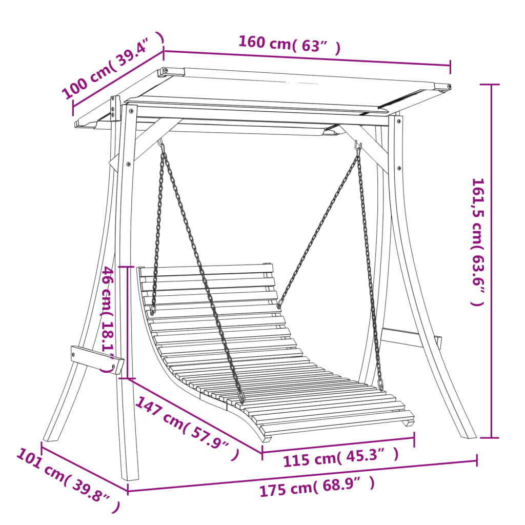 Ariana Swing Bed with Canopy