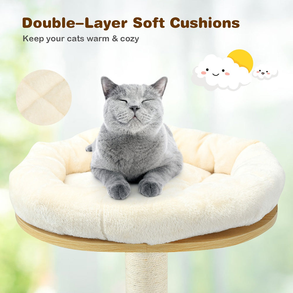 Multi-purpose Cat Tree with Plush Perch for Kittens and Cats