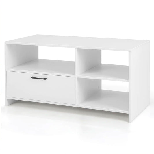 Sanzio TV Stand w/ 3 Open Compartments & 1 Storage Drawer