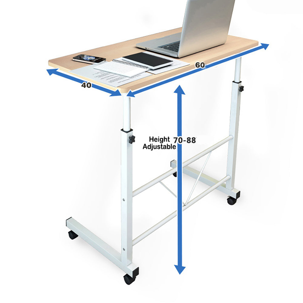 Atlanta Adjustable Portable Side Table/Laptop Desk w/Wheels. 3 Cols