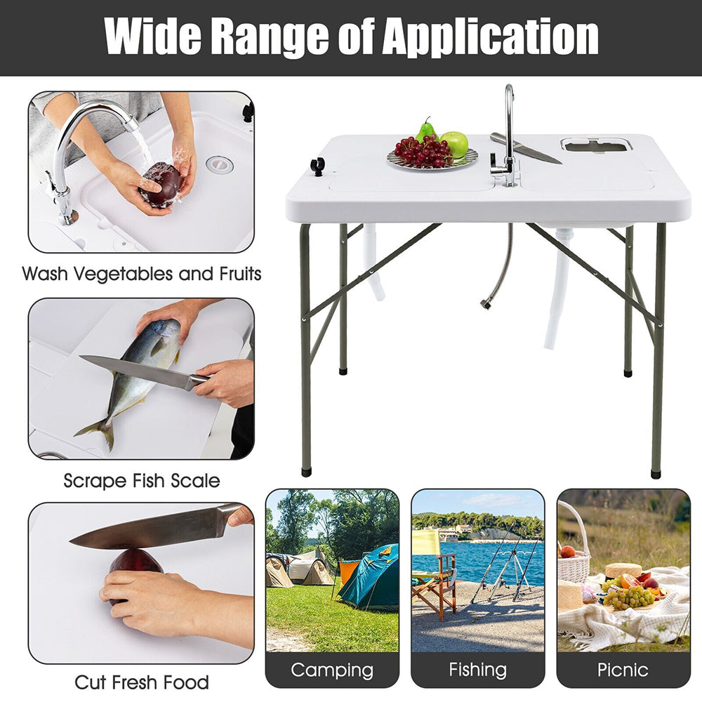 Portable Folding Fish Cleaning Table