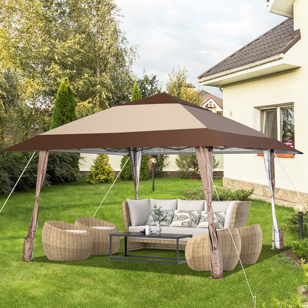 Maverick Pop-Up Gazebo w/Wheels, Leg Skirts & Portable Bag - Height Adjustable