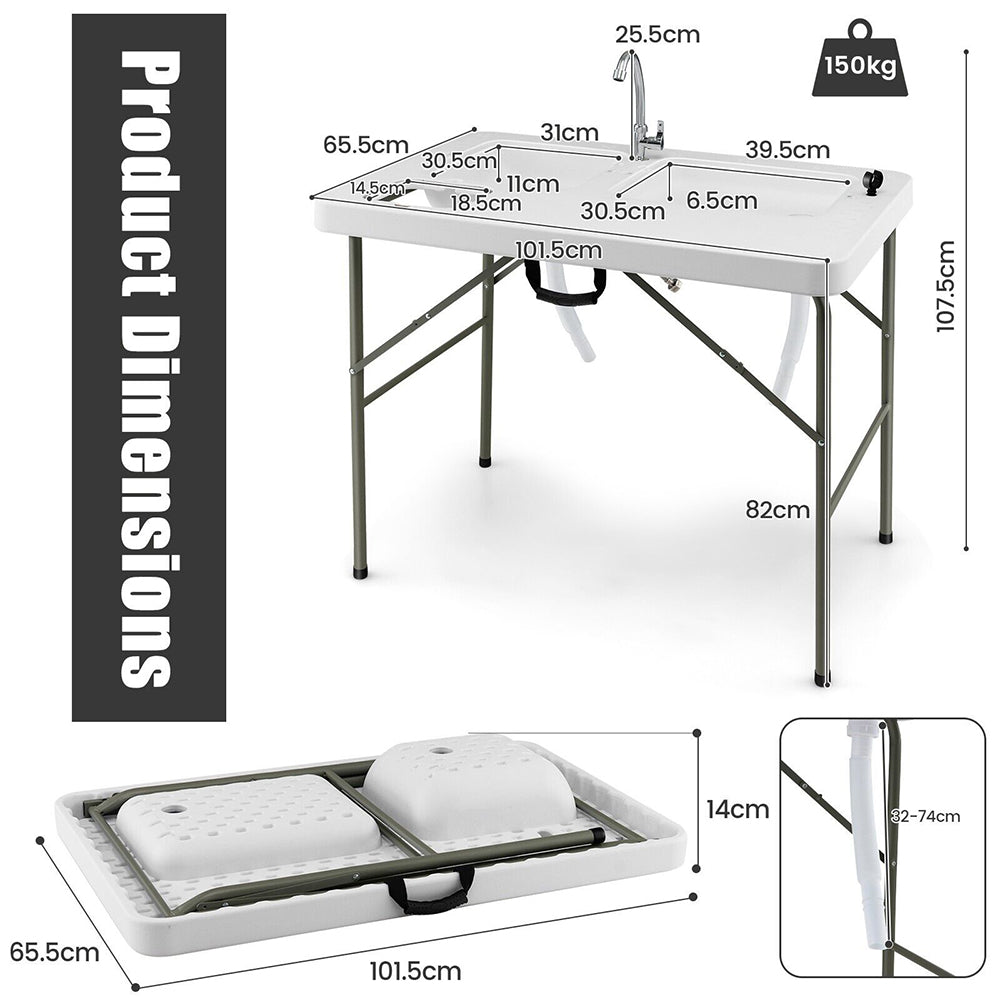 Portable Folding Fish Cleaning Table