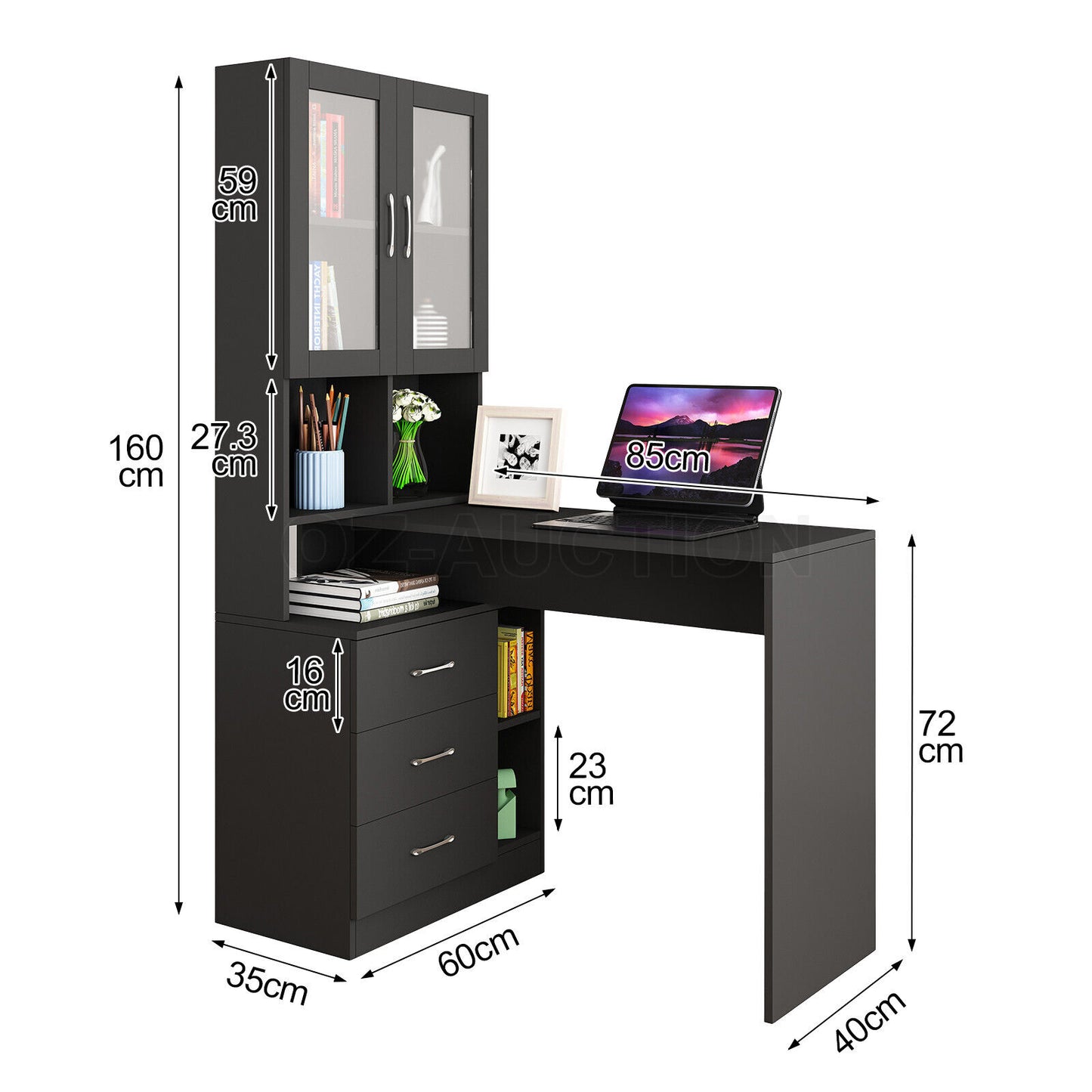 Horizon Computer Desk/Bookcase