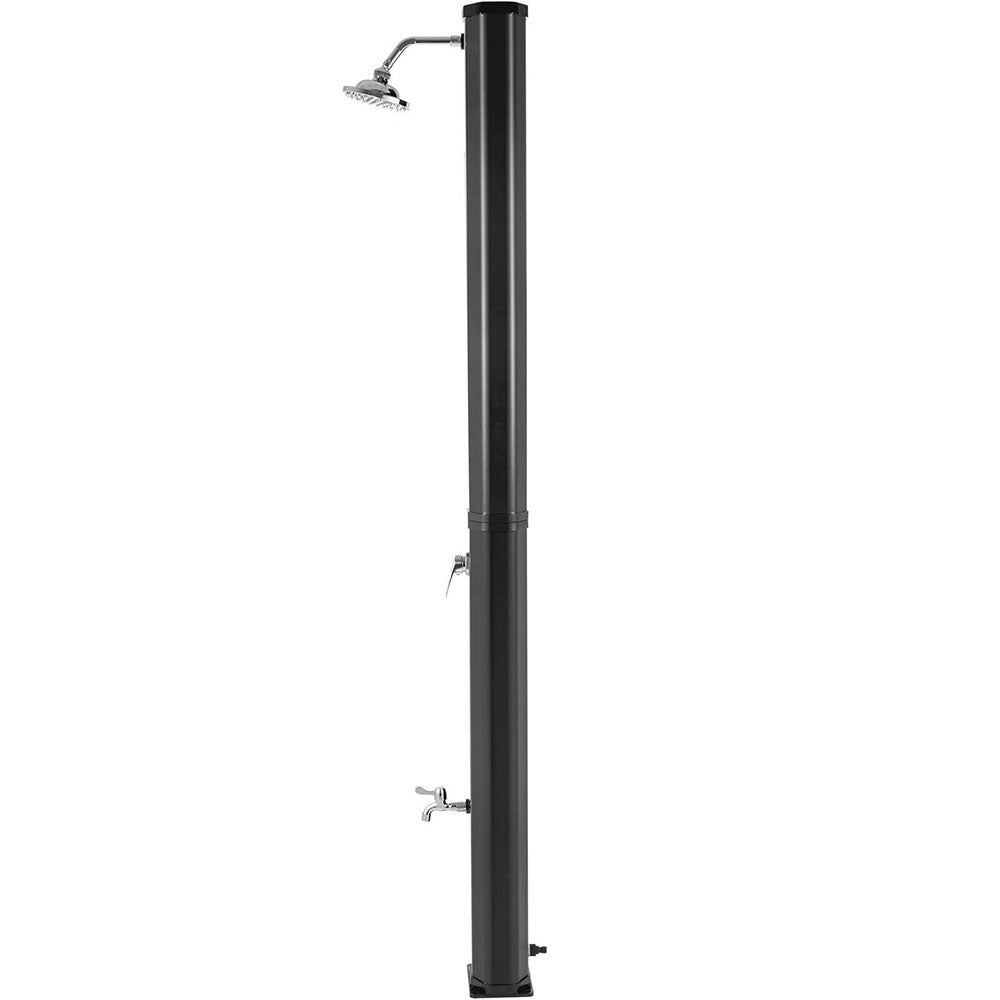 Sunny 2.2m Solar Heated Shower w/360° Head & Foot Tap Spigot -  35L