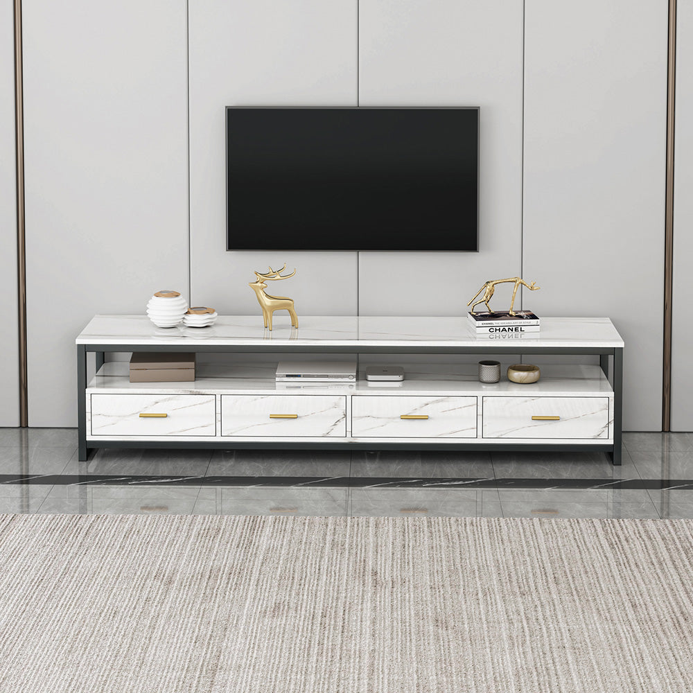 Luciano 2pc Luxury "Marble Look" Coffee Table & TV Cabinet