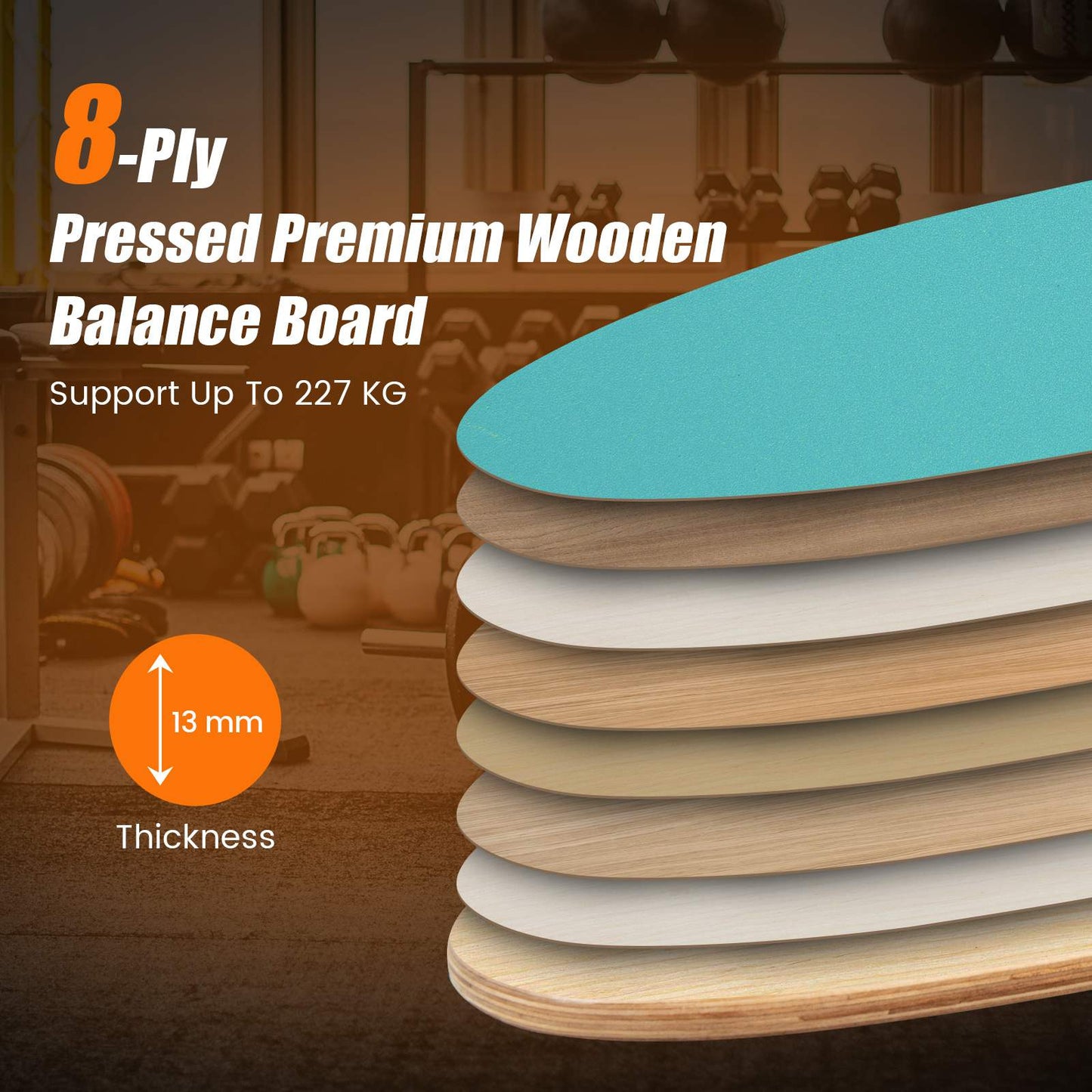 Wood Balance Board Exercise/Skateboard/SurfTrainer