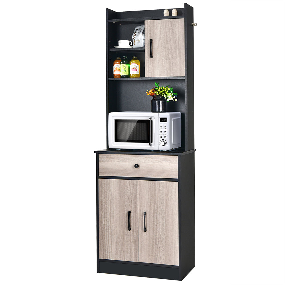 Valla Freestanding Kitchen Pantry w/ Buffet Hutch