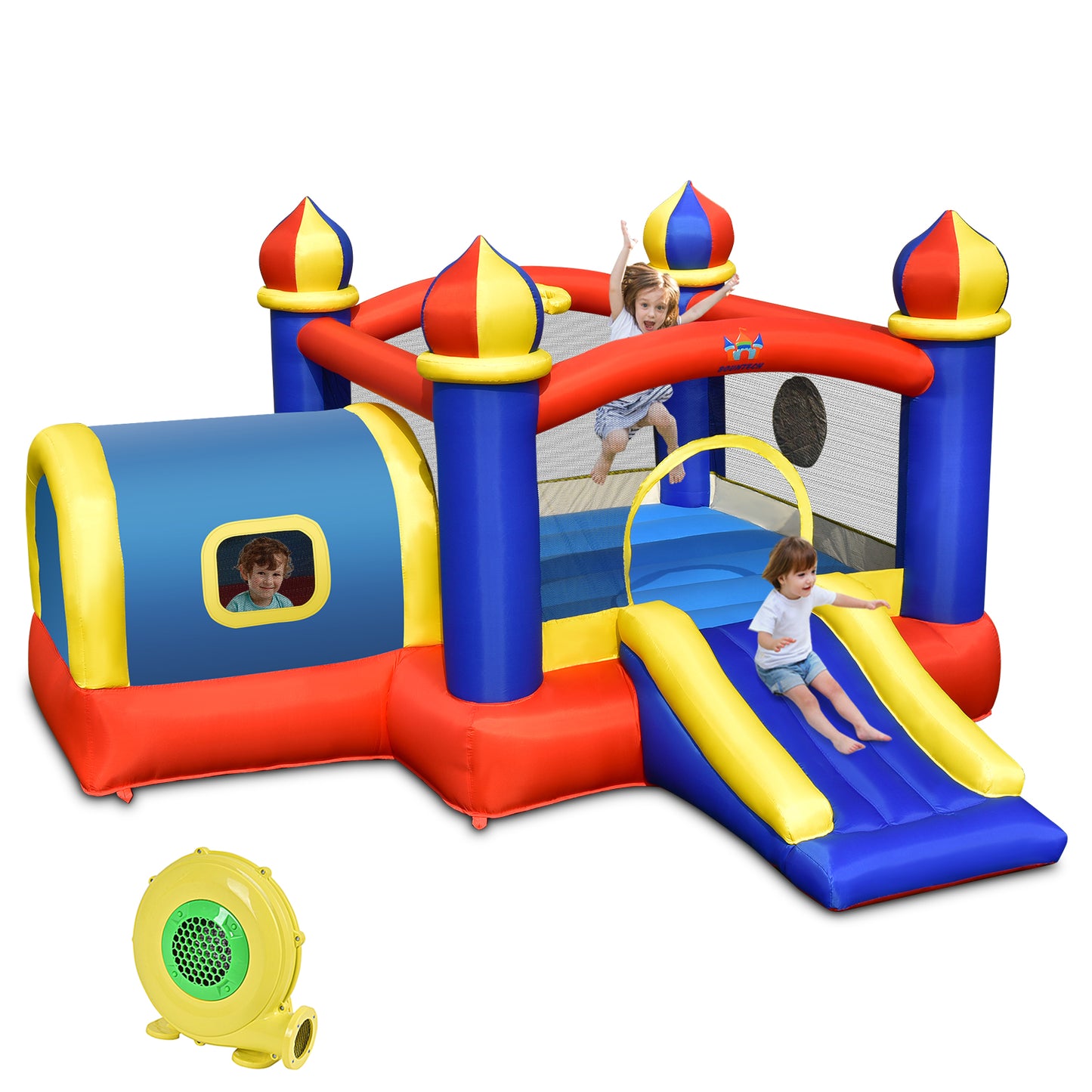 Fabuloso 5 IN 1 Inflatable Jumping Castle w/Slide Playhouse & Dart Game