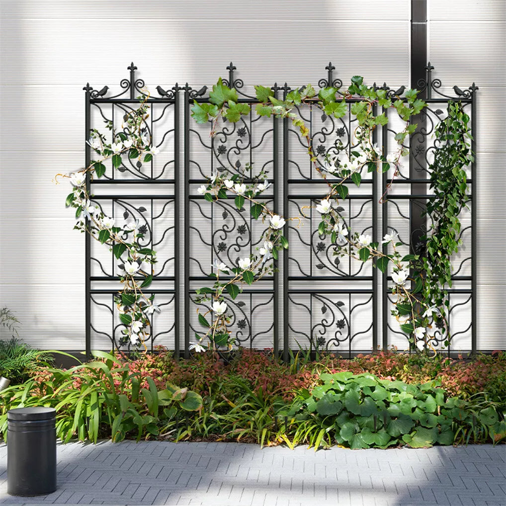 Metal Garden Trellis/Fence. Set of 2. 3 Designs