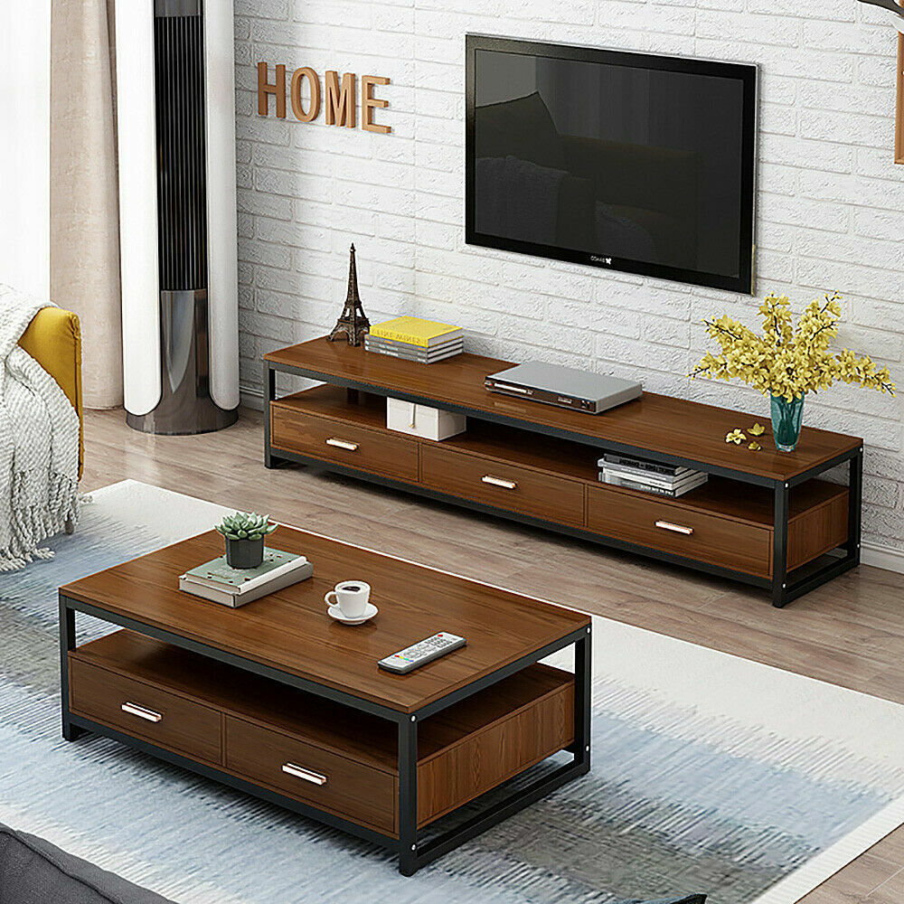 Argus TV Stand & Coffee Table - Black Walnut or White