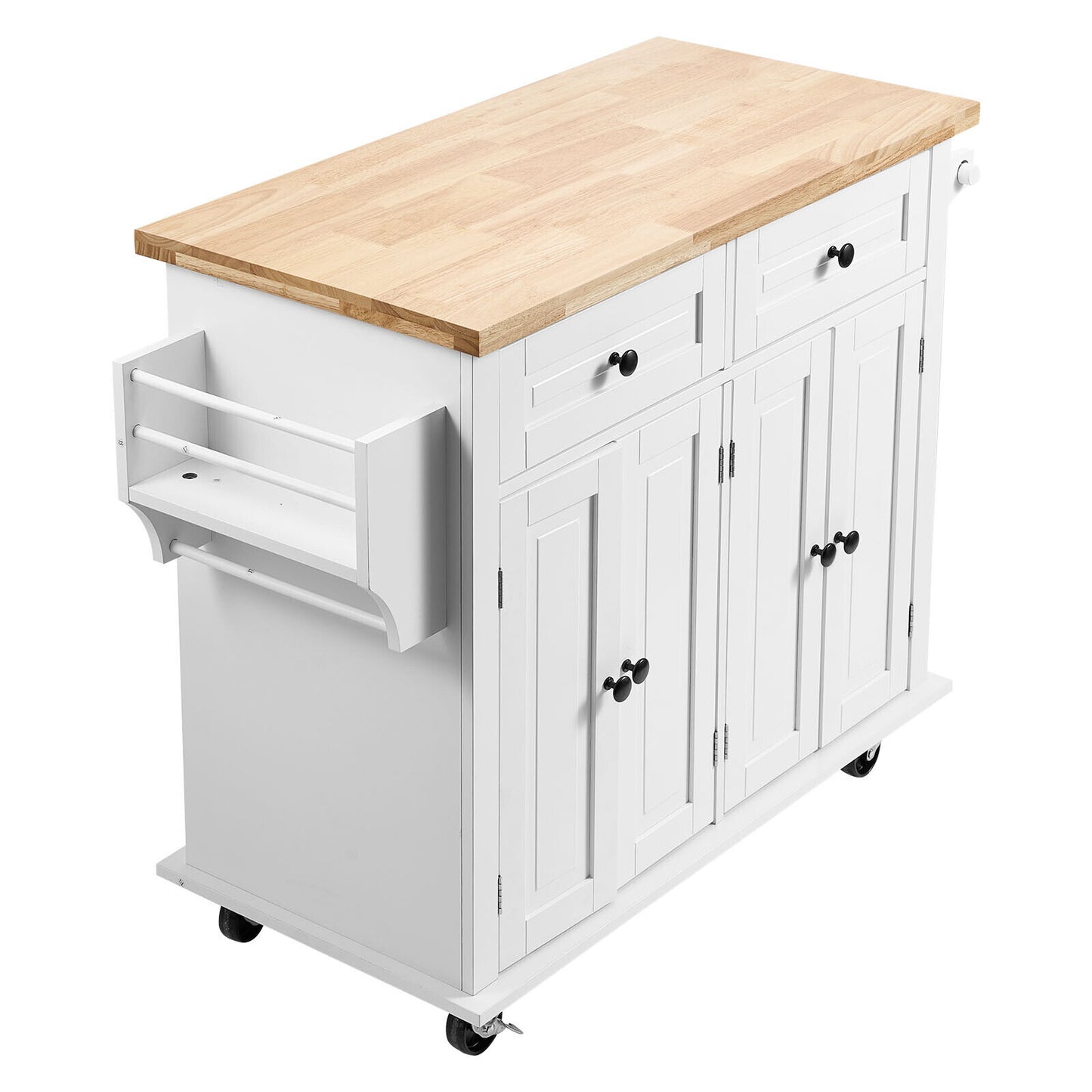 Perfecta Rolling Kitchen Island Cart/Cabinet Cart