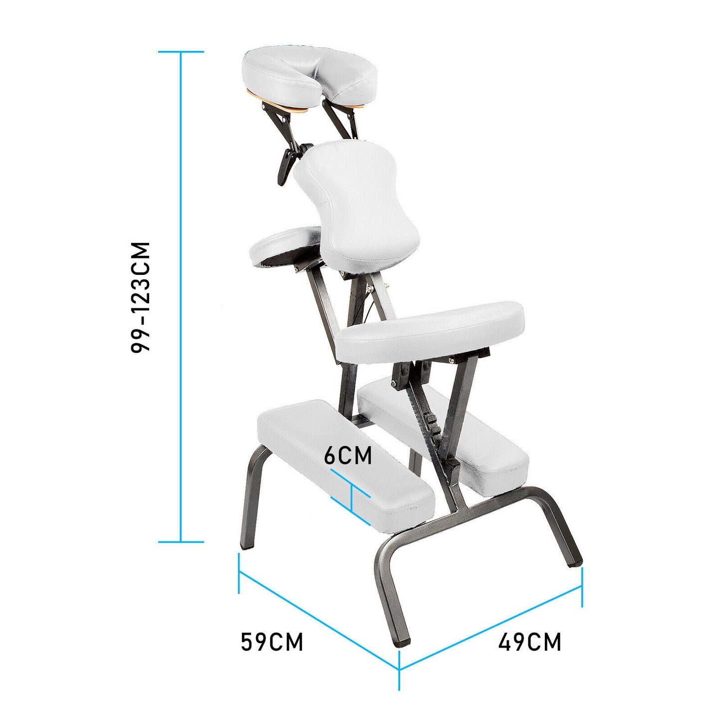 SalonPerfect Portable Foldable Therapy Chair - Heavy Duty