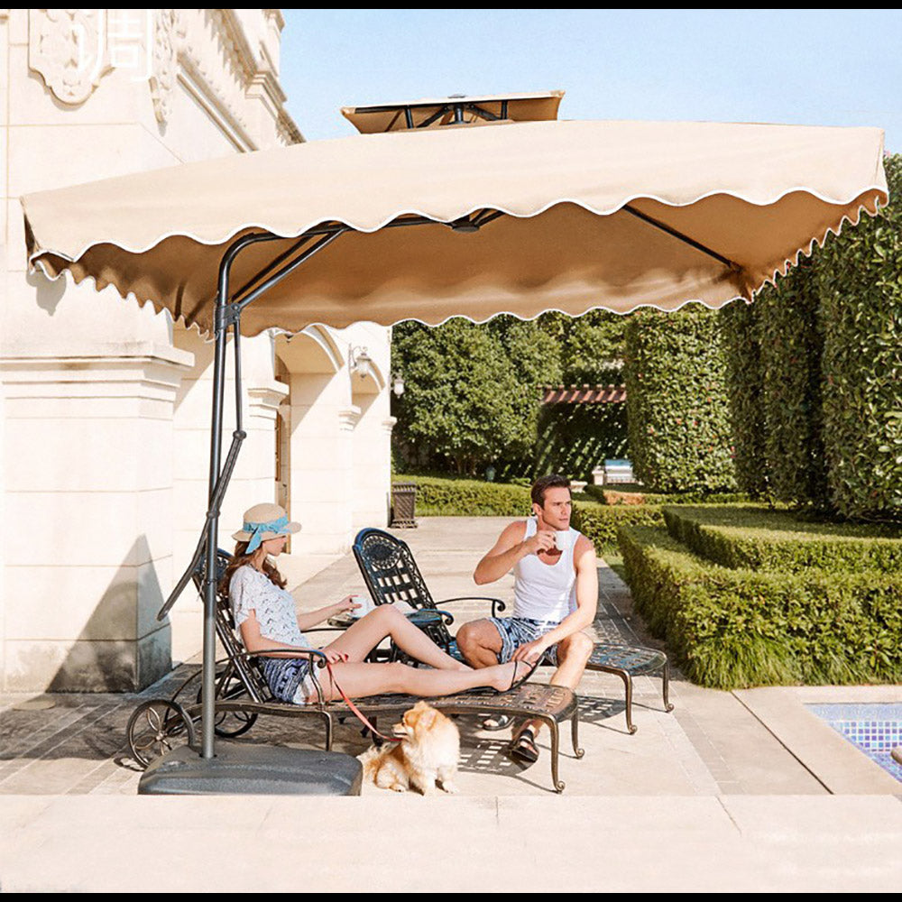 Villa Cantilever Garden Shade & Umbrella - 3.0 & 3.5m Diagonal Diameter