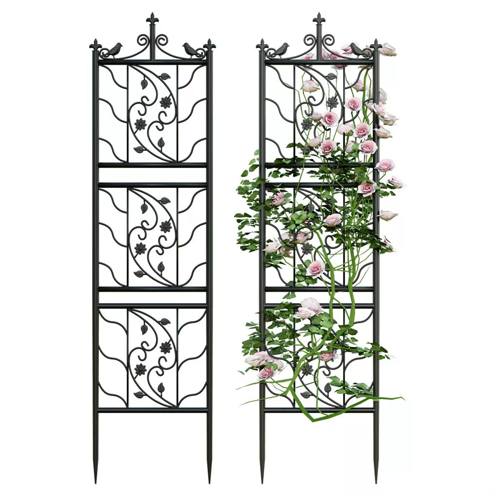 Metal Garden Trellis/Fence. Set of 2. 3 Designs