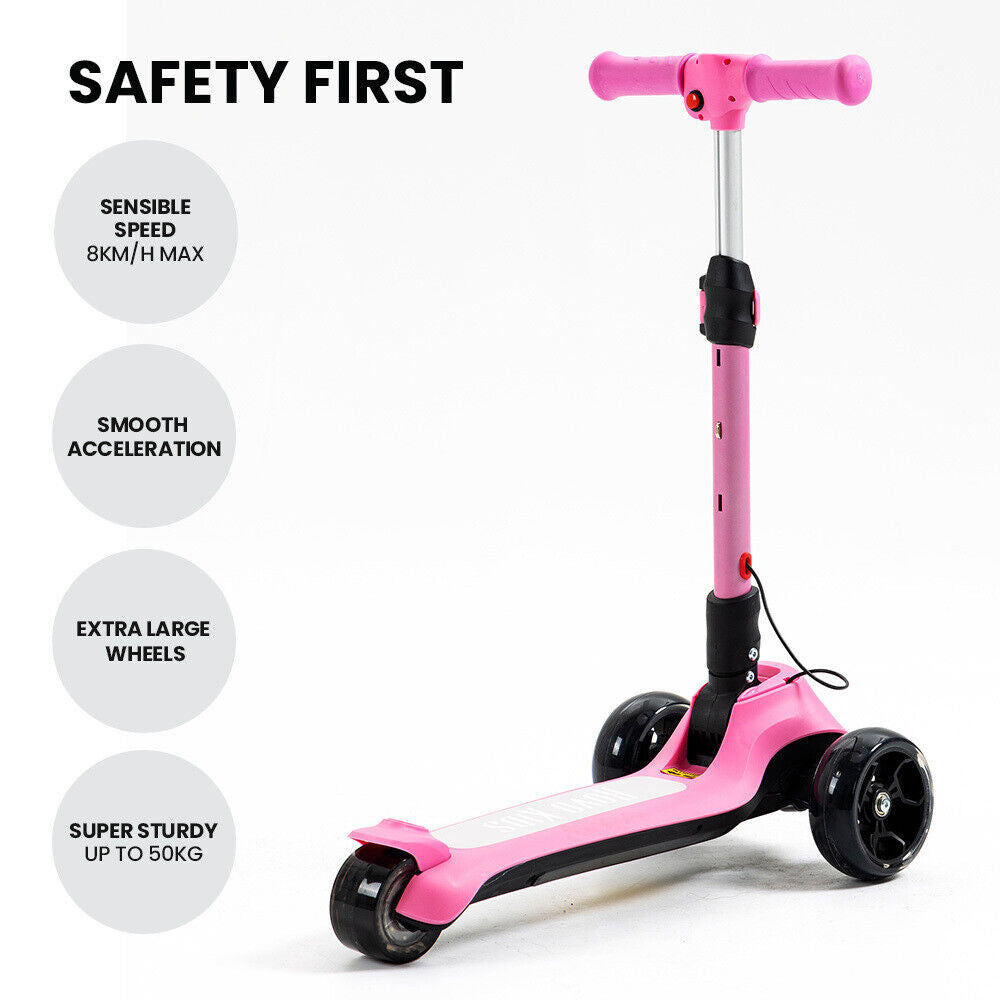 Razza Kids 3-Wheel Foldable Electric w/Scooter