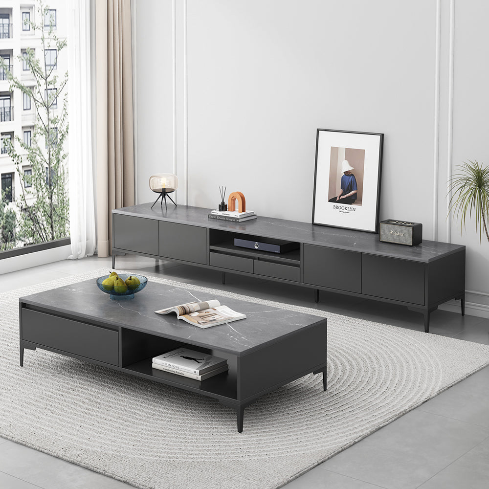 Alda 2-Pc Set - Large Coffee Table & 2m TV Cabinet