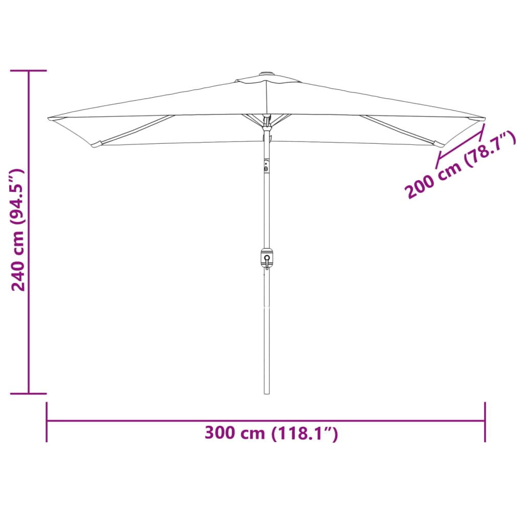 Sassy Garden & Beach Parasol with Metal Pole